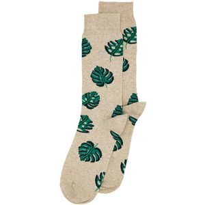 Alfredo Gonzales sokken monstera beige unisex