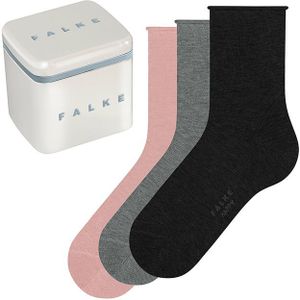 FALKE Giftbox Happy Sokken - set van 3 Roze/Grijs/Zwart