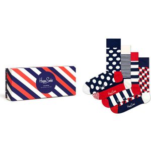 Happy Socks giftbox 4-pack sokken classic navy multi heren