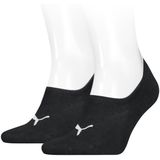 PUMA high cut footies 2-pack sokken zwart unisex