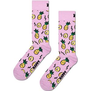 Happy Socks sokken pineapple paars unisex