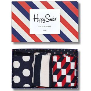 Happy Socks giftbox 3-pack sokken classic stripe multi unisex
