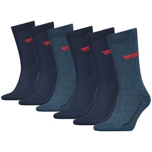 Levi&#039;s 6-pack sokken batwing logo blauw heren