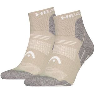 HEAD 2-pack quartersokken hiking beige & grijs unisex