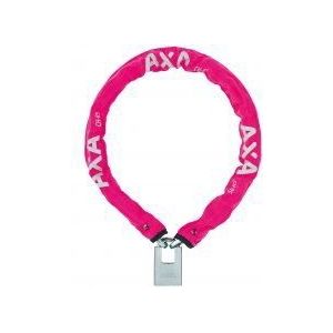 AXA kettingslot Clinch+ roze 85cm/6mm in hoes
