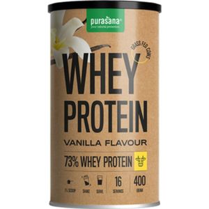 Purasana Gras gevoerd whey proteïne vanille (400 gram)