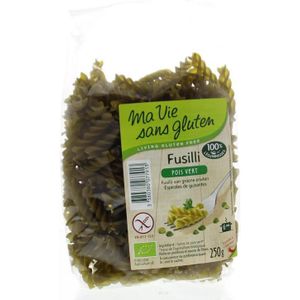 Fusilli van groene erwten glutenvrij bio