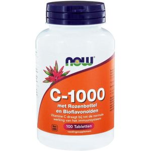 NOW C-1000 met rozenbottel en bioflavonoiden (100 tabletten)