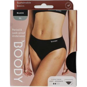 Menstruatieondergoed bikinislip zwart licht XL