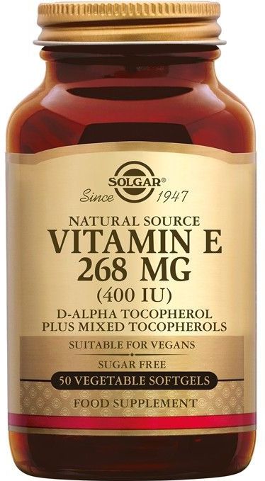 Solgar Vitamine E 268 mg/400 IU vegan (50 softgels)