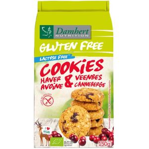 Haverkoekjes cranberry glutenvrij bio