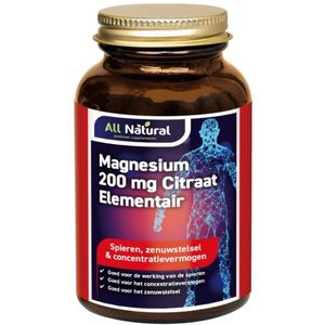 All Natural Magnesium Citraat (120 tabletten)