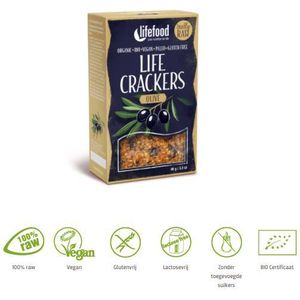 Life crackers olijf raw bio