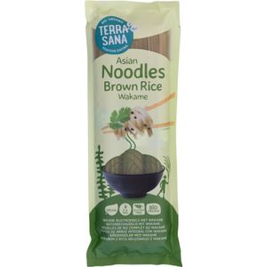 Bruine rijstnoedels met wakame bio