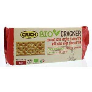 Crackers olijfolie met zout rood bio