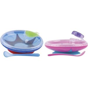 Nuby - Warmhoudbordje - Met Zuignap en Lepel - Geschikt Voor Kinderen Vanaf 3 Maanden