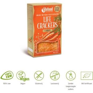 Life crackers wortel raw bio