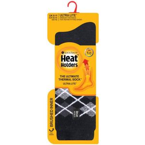 Heat Holders - Ultra Lite - Thermosokken - Zwart - Argyle - 1 Paar