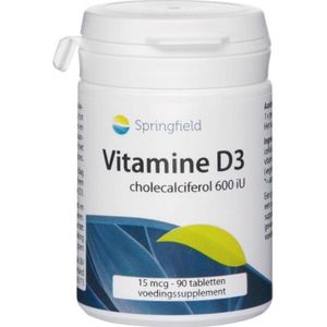 Springfield Vitamine D3 600IU (90 tabeletten)