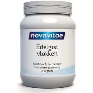 Nova Vitae - Edelgistvlokken - Knoflook & Parmezaan - 250 gram