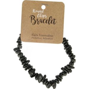 Splitarmband - Toermalijn - Zwart - Ronde Splitkralen