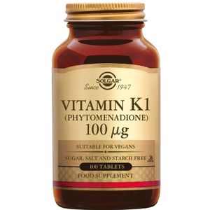 Solgar Vitamine K-1 100 mcg (100 tabletten)