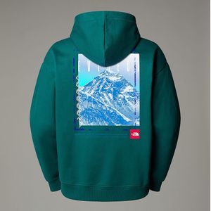 THE NORTH FACE - Axys - Sweatshirt - Azuur / Donkergroen / Rood / Wit - Capuchon, Geribd Ceintuurtje, Lange Mouw