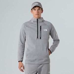 The North Face Mountain Athletics-fleecetrui Met Capuchon En Kwartrits Voor Heren Tnf Pale Grey Heather-meld Grey male