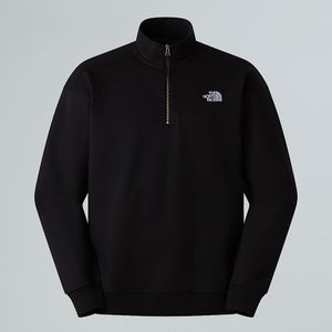 The North Face Uniseks Oversized-sweatshirt Met Kwartrits Tnf Black male