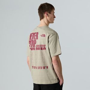 The North Face Coordinates-t-shirt Voor Heren Clay Grey male