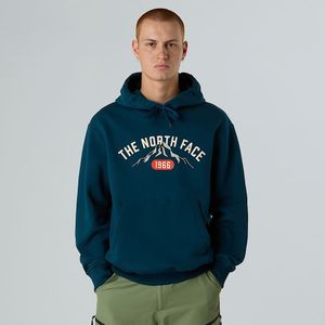 The North Face Varsity Hoodie Met Print Voor Heren Midnight Petrol male