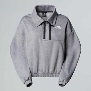 The North Face Mountain Athletics-fleece Met Kwartrits En Trechterhals Voor Dames Tnf Pale Grey Heather-meld Grey female