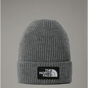 The North Face Tnf Logo Box-beanie Met Boord Tnf Medium Grey Heather male