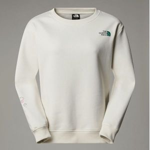 The North Face Outdoor Multi Graphic Relaxed-sweatshirt Voor Dames White Dune-evergreen female