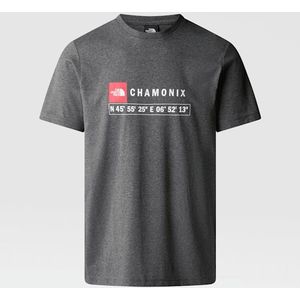 The North Face Chamonix Gps-t-shirt Voor Heren Tnf Medium Grey Heather male