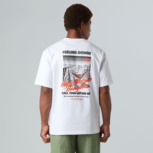 The North Face Tnf Adventure Relaxed T-shirt Voor Heren White Dune-mandarin Red male