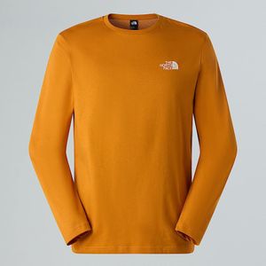 The North Face New Peak-t-shirt Met Lange Mouwen Voor Heren Iron Citrus-white Dune male