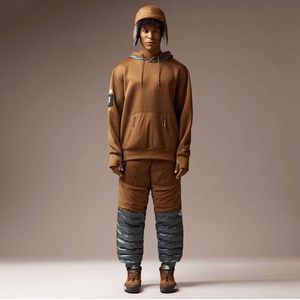 The North Face The North Face X Undercover Soukuu Dotknit Double-hoodie Sepia Brown-concrete Grey male