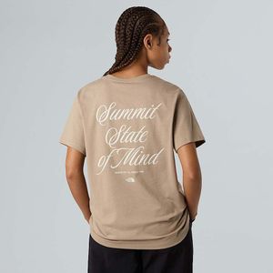 The North Face Inspire Exploration Relaxed T-shirt Voor Dames Mushroom Grey-white Dune female