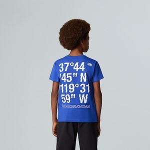 The North Face Coordinates-t-shirt Met Print Voor Jongens Tnf Blue male
