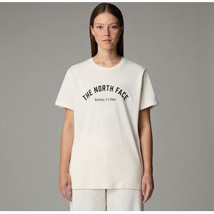 The North Face Varsity T-shirt Met Print Voor Dames White Dune female