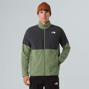 The North Face Zware Glacier-fleece Met Volledige Rits Voor Heren Bark Mist-asphalt Grey male