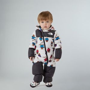 The North Face 1996 Retro Nuptse-onesie Met Print Voor Baby's Tnf White - Nuptse Bear Print unisex