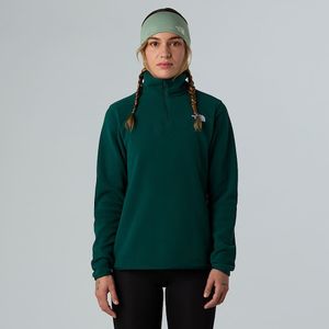 The North Face Glacier-fleece Met Kwartrits Voor Dames Hunter Green female