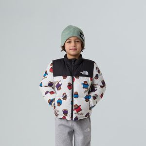 The North Face 1996 Retro Nuptse-jas Met Print Voor Kids Tnf White - Nuptse Bear Print unisex