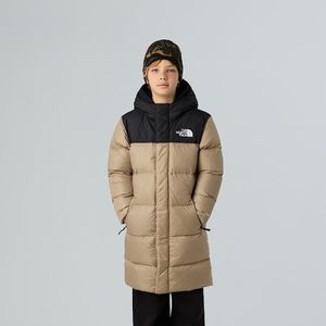 The North Face Nuptse Long-parka Voor Tieners Mushroom Grey male