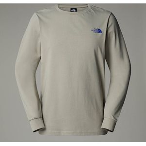 The North Face Topographic-t-shirt Met Lange Mouwen Voor Heren Clay Grey male