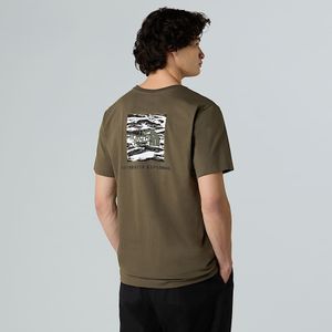 The North Face Nse Box Edge Of Light Infill Relaxed-t-shirt New Taupe Green-tnf Black Edge Of Light Print male