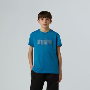 The North Face Reflective Logo-t-shirt Met Relaxed Fit Voor Jongens Dusk Blue male