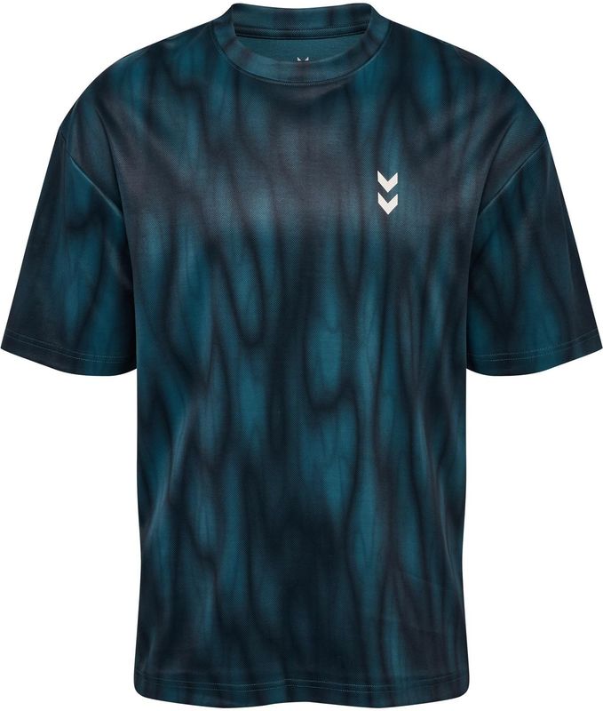 Hummel - HMLHIIT AOP LOOSE T-SHIRT S/S - T-shirt - Zwart - Korte Mouwen